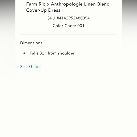 NWT FARM Rio x Anthropologie Linen Blend Cover-Up Embroidered Seashell Dress - Picture 12 of 12